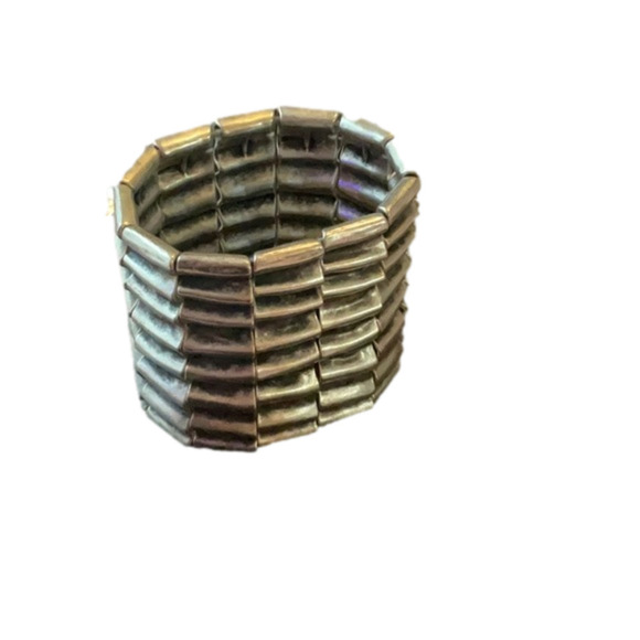 VINTAGE PEWTER STRETCH BRACELET - Picture 1 of 3